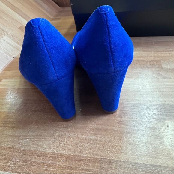 J.Crew Martina suede wedges in bluebird blue, size 8.5 - Picture 5 of 12